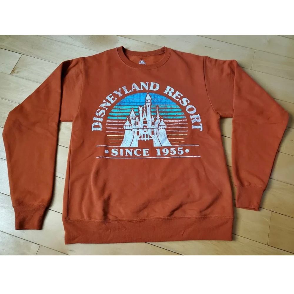 RARE Disneyland Resort Sweatshirt Orange Crewneck Women’s Medium